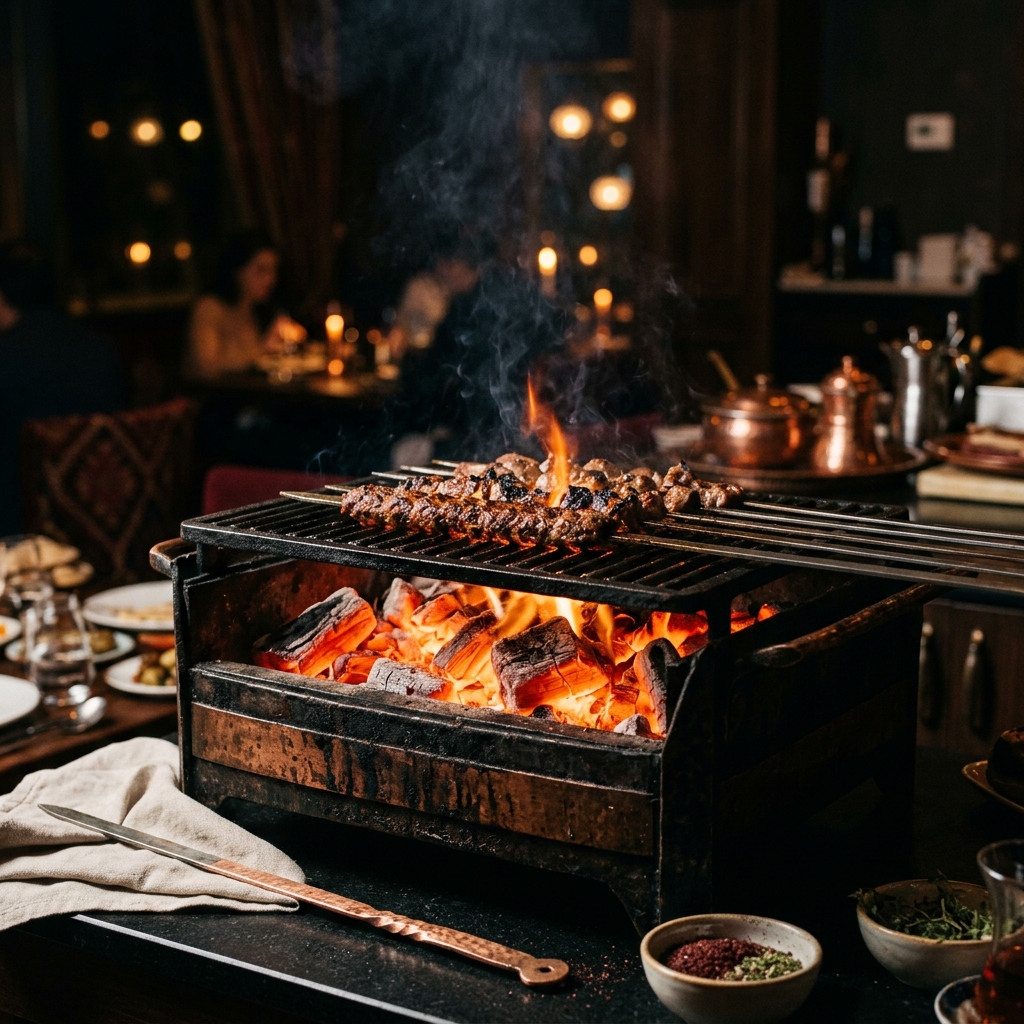 Aroma Restaurant charcoal grill kitchen